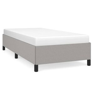vidaXL Estrutura de cama sem colch&atilde;o 100x200 cm tecido cinzento-claro