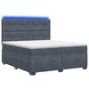 vidaXL Cama box spring com colch&atilde;o Cinzento-Escuro 200 x 200 cm Veludo
