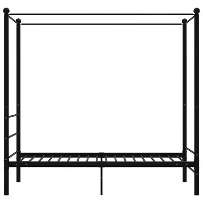vidaXL Estrutura de cama com dossel 100x200 cm metal preto