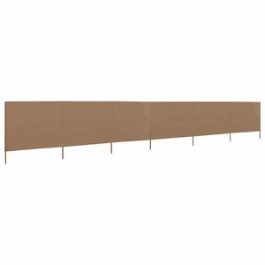 vidaXL Para-vento c/ 6 pain&eacute;is em tecido 800x80cm cinzento-acastanhado