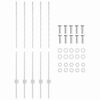 vidaXL Poste de Cerca 5 pcs Prateado 120 cm A&ccedil;o