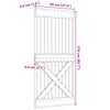 vidaXL Porta NARVIK Natural 95 x 210 cm Madeira de Pinus S&oacute;lida