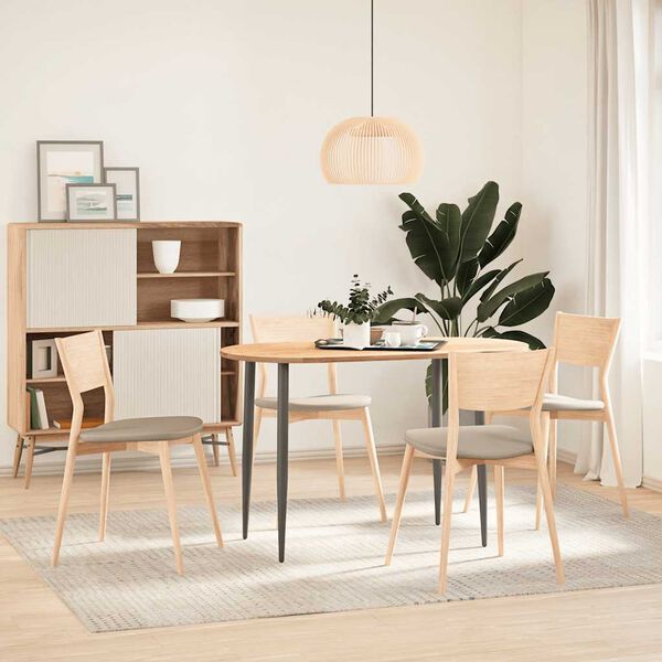 vidaXL Tampo de mesa 120x60x2 cm madeira de carvalho maci&ccedil;a oval