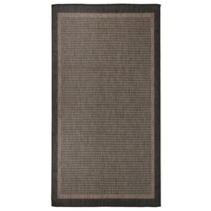vidaXL Tapete de tecido plano para exterior 80x150 cm castanho-escuro