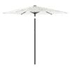 vidaXL Guarda-sol de jardim com poste de a&ccedil;o 223x223x213 cm branco