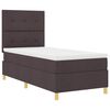 vidaXL Cama Box com colch&atilde;o Marrom Escuro 80 x 200 cm tecido