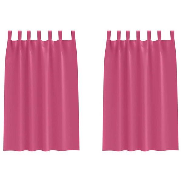 vidaXL Cortinas Blackout com Argolas 2 pcs Rosa Brilhante 175 x 140 cm