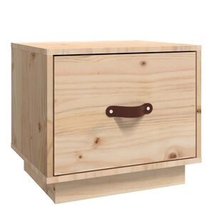 vidaXL Mesa de cabeceira 40x34x35 cm madeira de pinho maci&ccedil;a