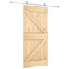 vidaXL Porta Deslizante Natural e Branco 95 x 210 cm