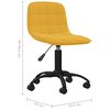 vidaXL Cadeiras de jantar girat&oacute;rias 2 pcs veludo amarelo mostarda