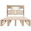 vidaXL Cama com estante sem colch&atilde;o 135x190 cm pinho maci&ccedil;o