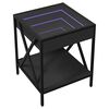 vidaXL Mesa de cabeceira com luzes LED Infinity 40x40x49 cm preto