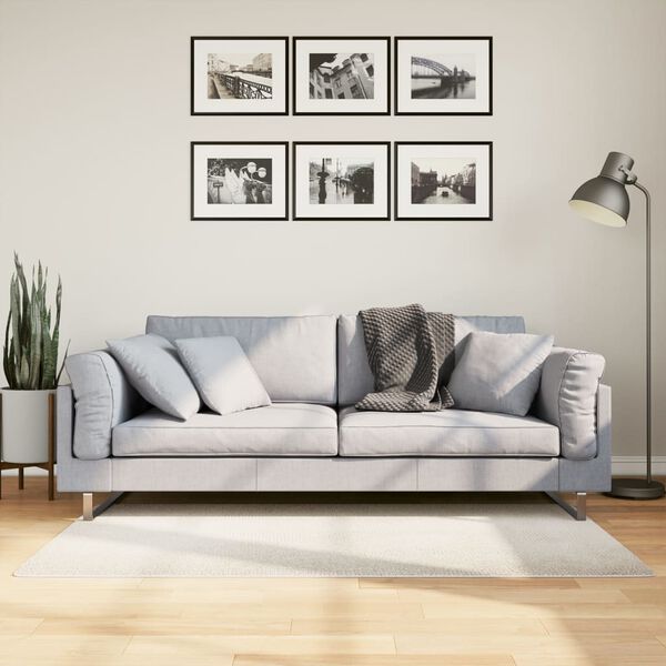 vidaXL Tapete de pelo curto IZA visual escandinavo 80x150 cm cor creme