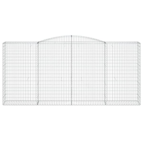vidaXL Cestos gabião arqueados 10 pcs 400x50x180/200 ferro galvanizado