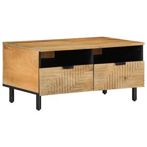 vidaXL Mesa de centro 80x54x40 cm madeira de mangueira maci&ccedil;a castanho