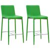 vidaXL Bancos de bar 2 pcs couro artificial verde
