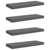 vidaXL Prateleiras de parede suspensas 4 pcs 60x23,5x3,8cm MDF cinza