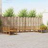 vidaXL Conjunto de Sof&aacute;s para Exterior 10 pcs Natural