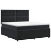 vidaXL Cama box spring com colch&atilde;o Preto 200 x 200 cm Veludo