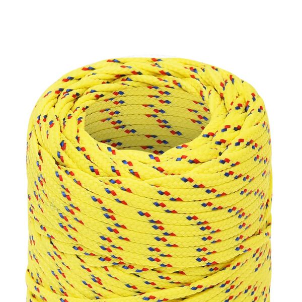 vidaXL Corda de barco 2 mm 25 m polipropileno amarelo