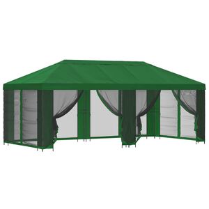 vidaXL Gazebo de Jardim com Laterais 6 x 3 m Verde Poli&eacute;ster e A&ccedil;o