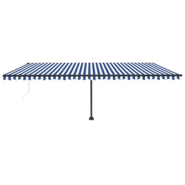 vidaXL Toldo autom&aacute;tico independente 600x300 cm azul e branco