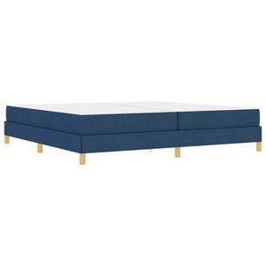 vidaXL Cama Box com colch&atilde;o Azul 200 x 200 cm tecido