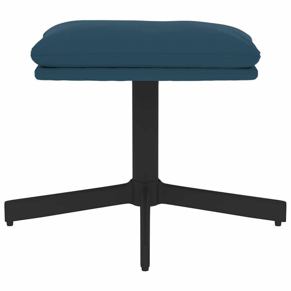 vidaXL Apoio de p&eacute;s 60x60x36 cm veludo azul