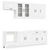 vidaXL Unidade de Cozinha KALMAR 8 pcs Branco Derivados de Madeira