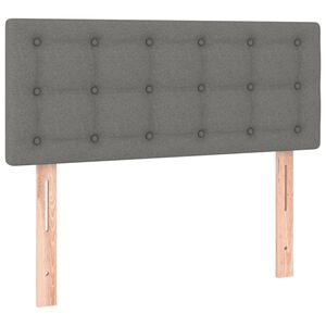 vidaXL Cabeceira de cama tecido 80x5x78/88 cm cinzento-escuro