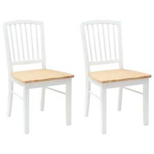 vidaXL Cadeiras de Jantar 2 pcs Branco 50 x 52,5 x 91 cm