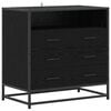 vidaXL Gabinete de Gavetas 3-Gaveta Carvalho preto 70 x 41 x 70 cm
