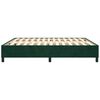 vidaXL Estrutura de cama com molas 180x200 cm veludo verde-escuro