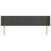 vidaXL Cabeceira de cama c/ abas veludo 203x16x78/88cm cinzento-escuro