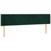 vidaXL Cabeceira de cama c/ abas veludo 183x16x78/88cm verde-escuro