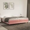 vidaXL Estrutura de cama com molas 200x200 cm veludo rosa
