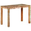 vidaXL Mesa de jantar 110x55x76 cm madeira recuperada maciça