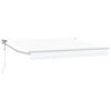 vidaXL Toldo retr&aacute;til Branco 3 x 2 m Poli&eacute;ster e Metal
