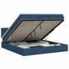 vidaXL Cama ottoman com colch&atilde;o com cabeceira Azul 140 x 200 cm Tecido