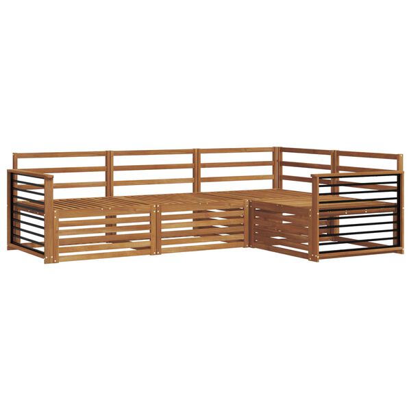 vidaXL Conjunto de Sof&aacute;s para Exterior 4 pcs Natural