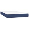 vidaXL Cama box spring c/ colch&atilde;o e LED 120x190 cm tecido azul