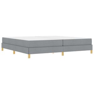 vidaXL Cama Box com colch&atilde;o Cinzento-claro 200 x 200 cm tecido