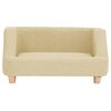 vidaXL Sof&aacute; para c&atilde;es 95x63x39 cm linho cor creme