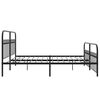 vidaXL Estrutura de cama com cabeceira e p&eacute;s 193x203 cm metal preto