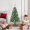 vidaXL &Aacute;rvore de Natal Artificial Verde 120 cm PVC, A&ccedil;o e Pl&aacute;stico