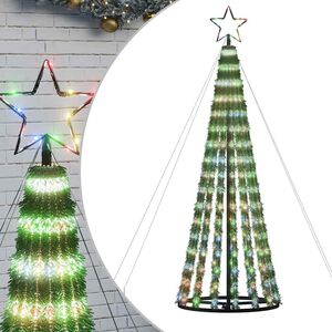 vidaXL LED &Aacute;rvore de Natal 275 LEDs Colorido 180 cm