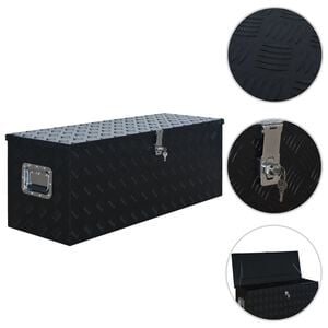 vidaXL Caixa de alum&iacute;nio 1085x370x400 mm preto