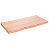 vidaXL Bancada p/ WC 80x40x(2-4) cm madeira maci&ccedil;a tratada castanho