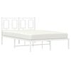 vidaXL Estrutura de cama com cabeceira 120x200 cm metal branco
