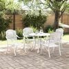 vidaXL Conjunto de Jantar para Jardim 5 pcs Branco Alum&iacute;nio